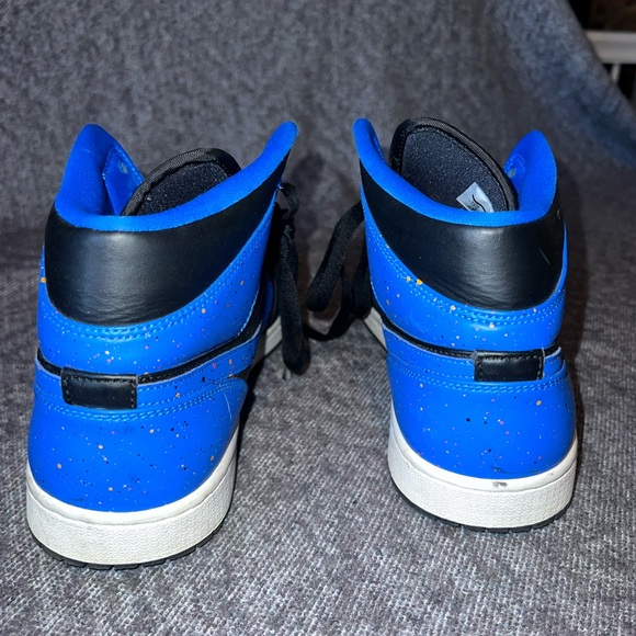 Nike Air Jordan 1 Retro Royal Blue Paint Splatter Mens 11.5 - Picture 2 of 5